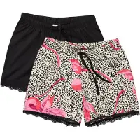 Bonprix Lot de 2 shorts avec dentelle