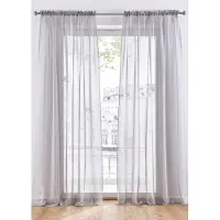 Bonprix Lot de 2 voilages en tissu léger avec coulisse passe-tringle