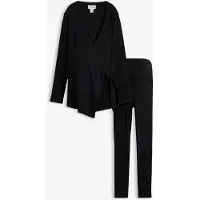 Bonprix Gilet cache-cœur de grossesse et legging confortable (ens. 2 pces)