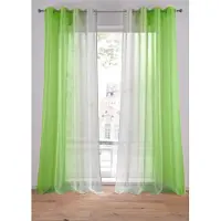 Bonprix Lot de 2 voilages en tissu léger, aussi en XXL