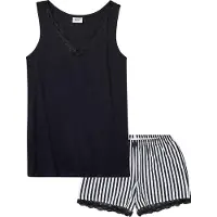 Bonprix Pyjashort avec fine bordure dentelle