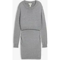 Bonprix Ensemble de grossesse pull et jupe en coton avec fil brillant