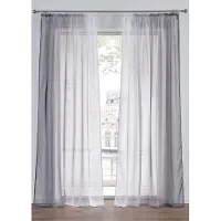 Bonprix Lot de 2 voilages en tissu léger, aussi en XXL