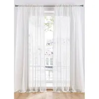 Bonprix Lot de 2 voilages en tissu léger avec coulisse passe-tringle