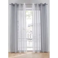 Bonprix Lot de 2 voilages en tissu léger, aussi en XXL