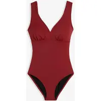 Bonprix Maillot 1 pièce sculptant à col en V, maintien modéré