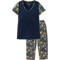 Bonprix Pyjama corsaire à manches courtes 100% coton