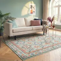 FRAAI Tapis vintage - Imagine Oriental Vert | 140x200 cm | Rectangulaire | Pile courte