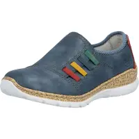 Rieker Chaussure basse miel / taupe / vert / rouge