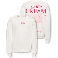 ONLY GIRLS Sweat-shirt 'KOGPhilea' beige / rose / rose clair / blanc cassé