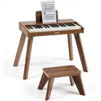 Vevor Clavier Piano Électronique Enfant 37 Touches Piano Électronique Bois Mini Jouet Musical Éducatif pour Tout-petits Garçons Filles