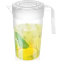 PLAST TEAM Serveringskande med låg 2 liter H23.6 cm Plast Klar,1 pc, Saladier + bol, Blanc