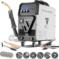 Stahlwerk Poste à souder sous protection gazeuse 4 en 1 Combi MIG 270 Puls Pro - Fonction pulsée, 270 A, convient pour l'aluminium, entraînement à 4 galets, fonction Lift-TIG & MMA