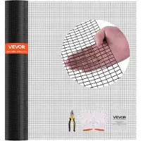 Vevor Clôture de jardin 152 cm x 15,24 m, largeur de maille 1,27x1,27 cm, grillage galvanisé de 1,06 mm, grillage à poules revêtu de vinyle, grillage soudé pour lapins et volailles
