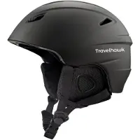 Travelhawk Casque de ski - Casque de snowboard - Casque de ski - Unisexe - Noir - S