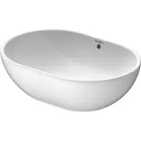 Duravit Vasque à poser FOSTER avec robinetterie sans plage de robinetterie 495x350mm blanc (35 cm, 49.50 cm)