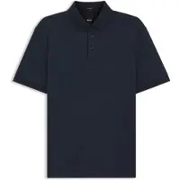 BOSS Polo en coton mercerisé avec motif jacquard tricolore