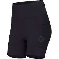 Norrøna - Cuissard de trail/running - Senja Equaliser Stretch 6" Tights W Caviar Black pour Femme en Nylon - Taille M - Noir