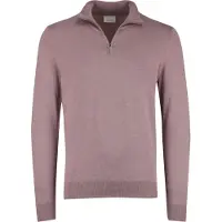 Profuomo Pull Demi-Zip Luxury Basic Rose taille XL