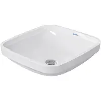 Duravit Einbauwaschtisch DURASTYLE m ÜL o HLB 370x370mm o Hahnloch weiss WG