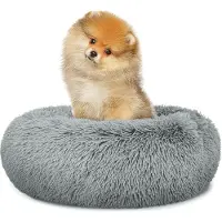 Leobert Valora Plush Bed S 40 cm Gris clair - Petit panier douillet pour animaux de compagnie en gris clair subtil