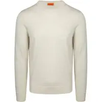 Suitable Pull Laine Mérinos Ecru Beige Blanc cassé Blanc taille M