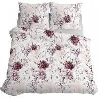 Detexpol Feuilles de satin 220x200 Rose poudré sur fond clair 5222 B Home Satin 41
