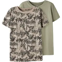 TWO SOON T-Shirt brocart / vert / noir
