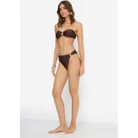 LASCANA Bas de bikini brun foncé