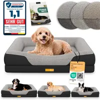 ELONEO Lit orthopédique pour chien ELONEO, taille S - Noir