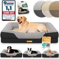 Aktiv shop GmbH Lit orthopédique pour chien ELONEO, taille L - Noir