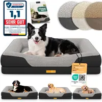 ELONEO Lit orthopédique pour chien ELONEO, taille M - Noir