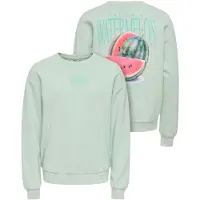 ONLY GIRLS Sweat-shirt 'KOGPhilea' menthe / vert foncé / melon