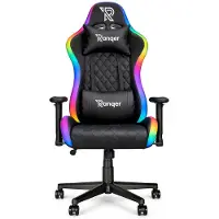 Ranqer Halo - Chaise gamer LED / Chaise gaming RGB - Noir - RQ-HALO-RGB-1