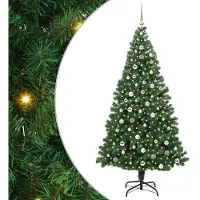 vidaXL Sapin de Noël artificiel Vert 240 cm PVC, Acier et Plastique