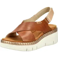 Pikolinos pour femme. W0K-0606C1 Sandales compensées en cuir Gomera marron (40), 3 à 5 cm, Velcro, Casuel