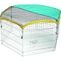 Kerbl Enclos pour petits animaux Hexagonal 56,5x56,5 cm Chrome