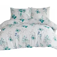 Darymex Literie, linge de lit en flanelle, épais et chaud 140x200cm 31504-1 Fleurs bleues