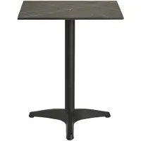 Ebuy24 Vivi table de café avec 2 crochetsReproduction marbre gris.