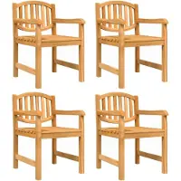 vidaXL Chaises de jardin 4 pcs. 58x59x88 cm bois massif teck