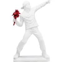 Kare design Figurine Déco Street Art Bouquet Blanc 67cm