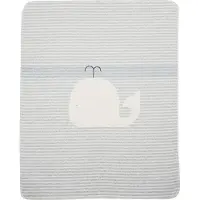 David Fussenegger Couverture Pour Bébé David Fussenegger Juwel Baleines Stripes Gris-90 x 70 cm