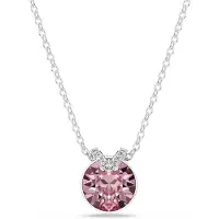 Swarovski Bella V pendant Round cut Pink Rhodium top coat, (Rhodié)