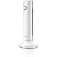 Philips Téléphone fixe M4501W01 Design compact HQ So Mains libres Répertoire Son clair Puissant