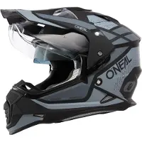 O'Neal Sierra R, casque enduro ,Mat Noir/Gris ,L