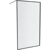 Balmani Framed douche à l'italienne 120 x 210 cm verre, avec coating, relief profil noir mat