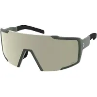 SCOTT - Lunettes de soleil - Shield Kaki Green Amp White Chrome S2 - Noir