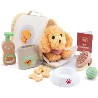 Woet Kit de Soins pour Animal de Compagnie avec Chien en Peluche et Accessoires