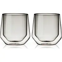 Viski Aurora Tumbler - Dubbelwanding - Glas - 266ml - 2 stuks - Smoke (11187), Verres, Gris