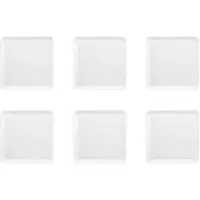 Medard de Noblat MÃdard de Noblat - Yaka White - Square Dinerbord 25.5x25.5 cm - 6 delig (MY00CCB0001PM), Assiettes, Blanc